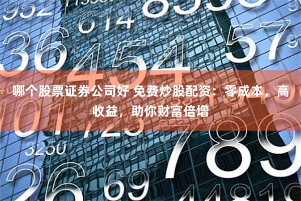 哪个股票证券公司好 免费炒股配资：零成本，高收益，助你财富倍增